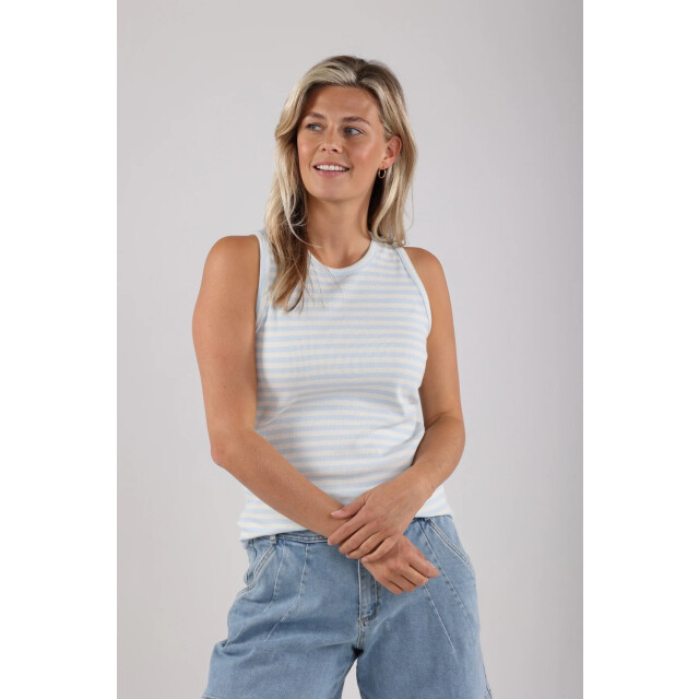 Nukus Nks06004 235 stefania singlet stripes offwhite/sky NKS06004 235 large
