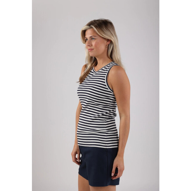 Nukus Nks06004 219 stefania singlet stripes offwhite/navy NKS06004 219 large