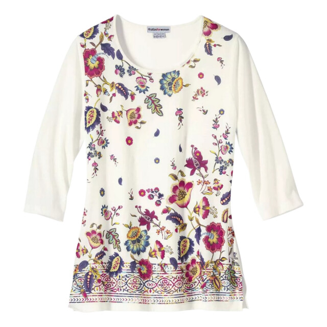 Atlas for Women Vrouwen/dames bloemen top UTAF2119_ecru large