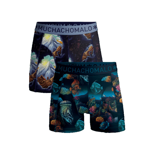 Muchachomalo Jongens 2-pack boxershorts deep sea mountaintops DEEPSEAMOUNTAINTOPS-04J large