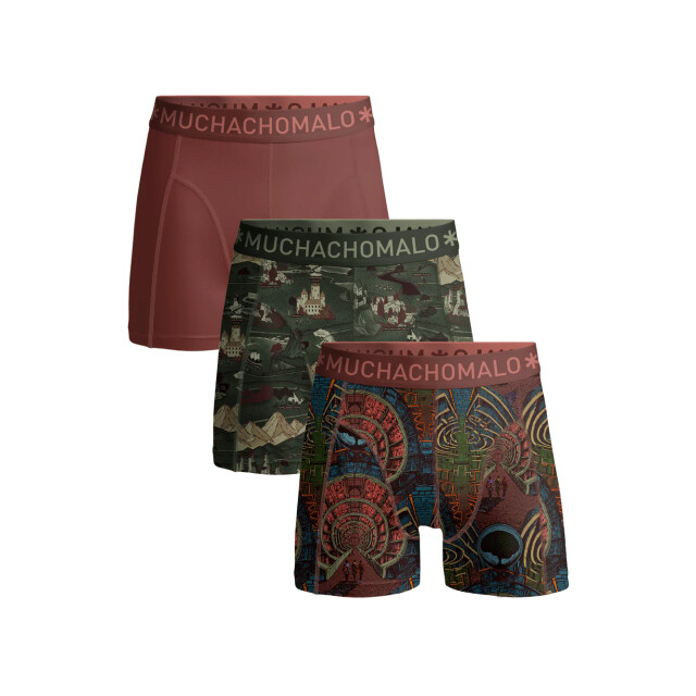 Muchachomalo Heren 3-pack boxershorts maze life MAZELIFE1010-07 large