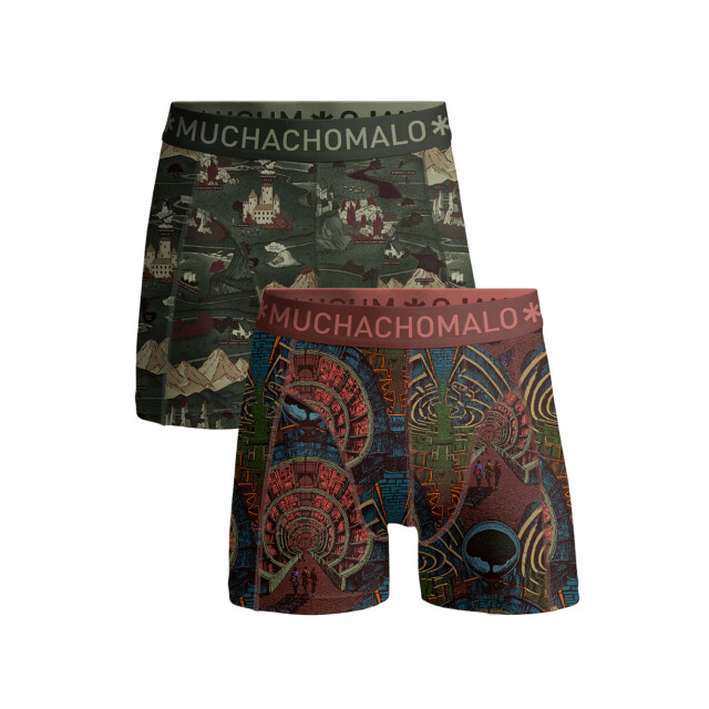 Muchachomalo Heren 2-pack boxershorts maze life MAZELIFE1010-04 large