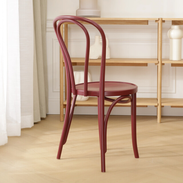 Fameg Vienna thonet no. 18 houten bistrostoel burgundy 2028908 large