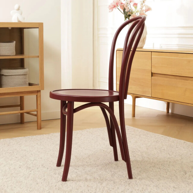Fameg Vienna thonet no. 18 houten bistrostoel burgundy 2028908 large