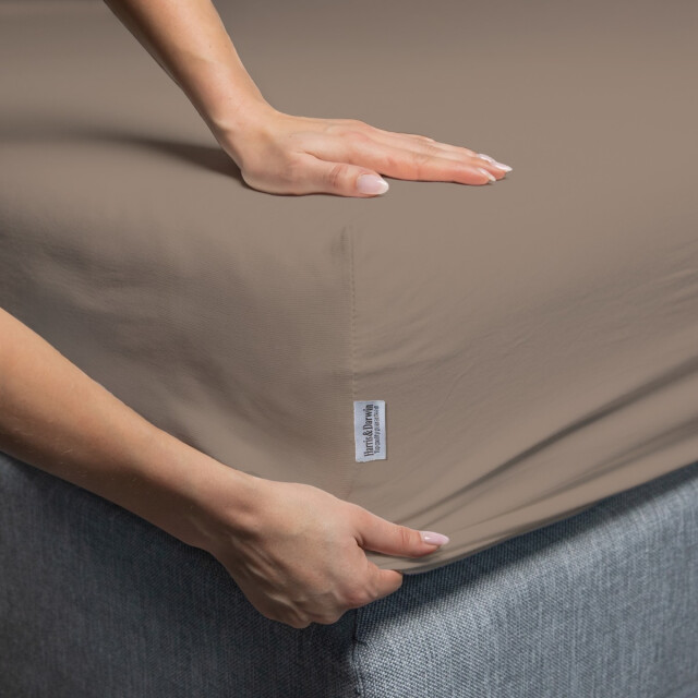 Harris & Darwin H&d hoeslaken 100% jersey katoen 80x200 cm tot 35cm matrasdikte 220 g/m² 3060113 large