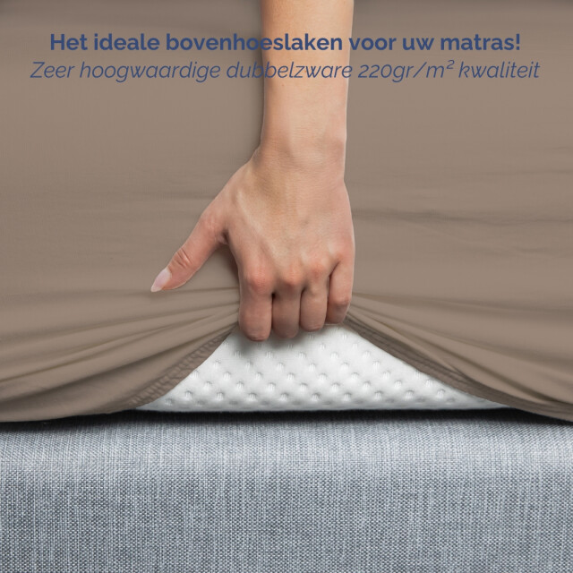 Harris & Darwin H&d hoeslaken 100% jersey katoen 80x200 cm tot 35cm matrasdikte 220 g/m² 3060113 large