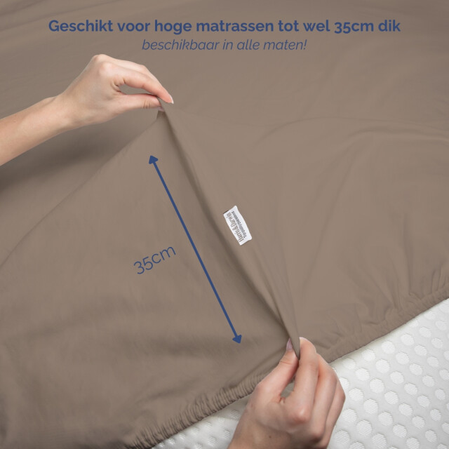Harris & Darwin H&d hoeslaken 100% jersey katoen 80x200 cm tot 35cm matrasdikte 220 g/m² 3060113 large