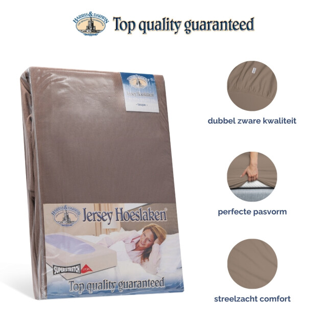 Harris & Darwin H&d hoeslaken 100% jersey katoen 80x200 cm tot 35cm matrasdikte 220 g/m² 3060113 large