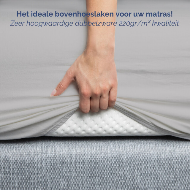 Harris & Darwin H&d hoeslaken 100% jersey katoen 180x200 cm tot 35cm matrasdikte 220 3060121 large