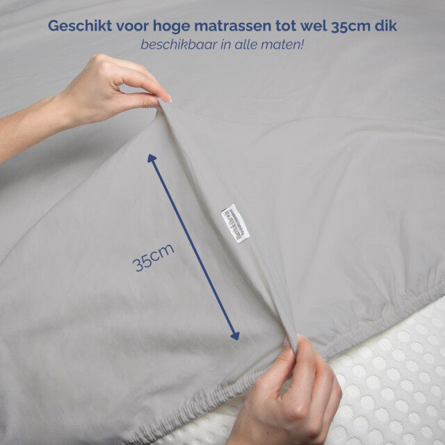 Harris & Darwin H&d hoeslaken 100% jersey katoen 180x200 cm tot 35cm matrasdikte 220 3060121 large