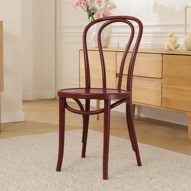 Fameg Vienna thonet no. 18 houten bistrostoel burgundy 2028908 large