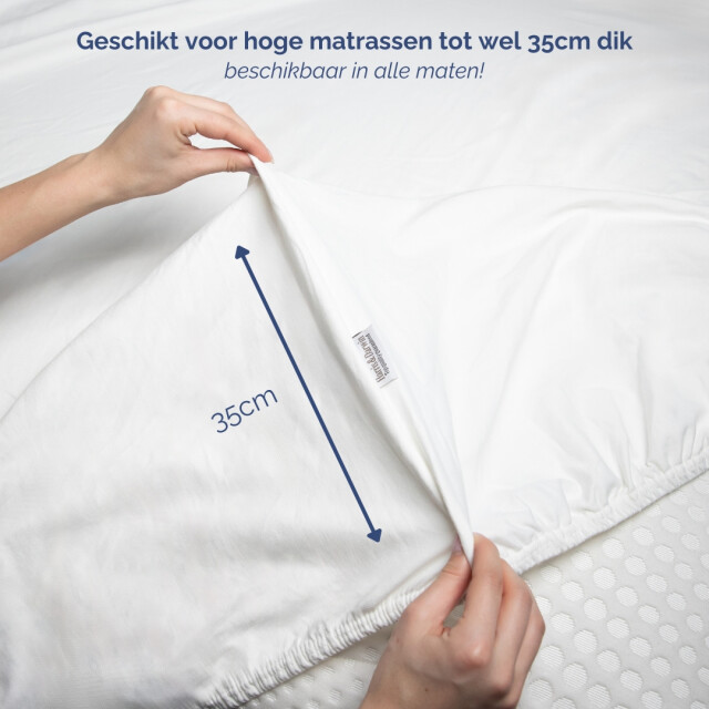 Harris & Darwin H&d hoeslaken 100% jersey katoen 80x200 cm tot 35cm matrasdikte 220 g/m² 3060104 large
