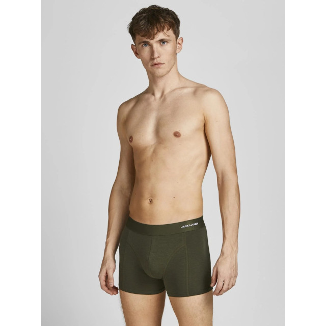 Jack & Jones Heren boxershorts trunks effen jacbasic bamboe 6-pack groen/blauw/zwart 12198852-2x-FOREST-NIGHT large