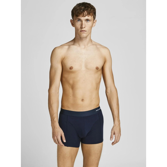 Jack & Jones Heren boxershorts trunks effen jacbasic bamboe 6-pack groen/blauw/zwart 12198852-BLACK-FOREST large