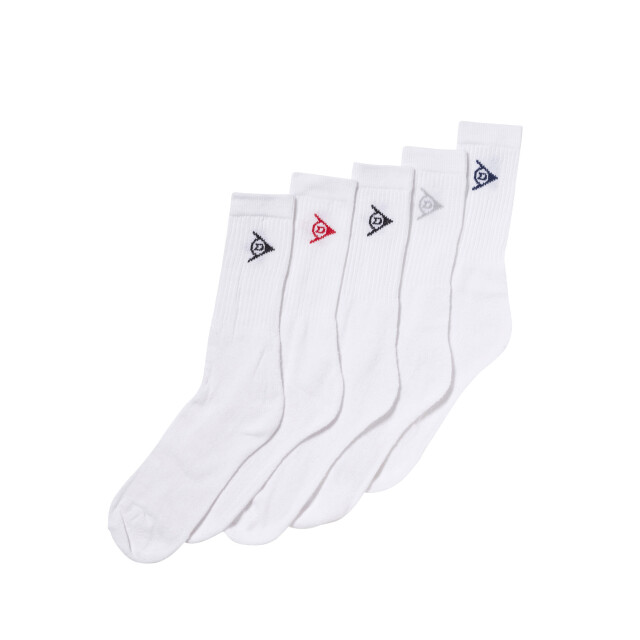 Dunlop Heren sportsok 5-pack DLP-ZCM0377-WHITE-41 large