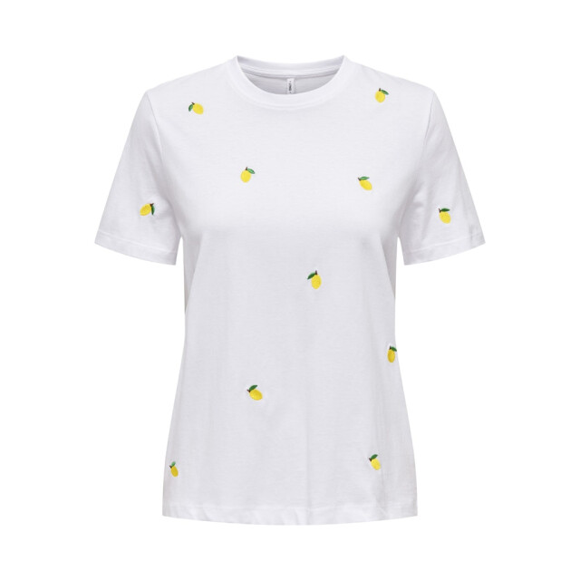 Only onlketty life s/s o-neck top jrs no 15288473 lemon 06011.100.0237 large
