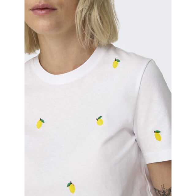 Only onlketty life s/s o-neck top jrs no 15288473 lemon 06011.100.0237 large