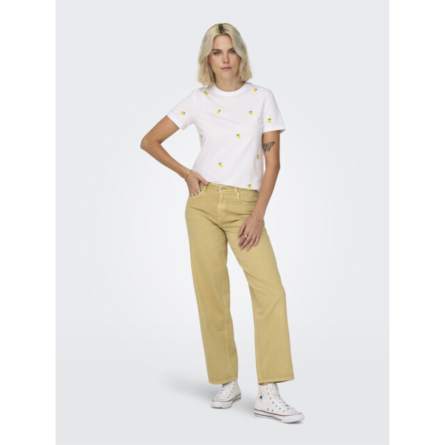 Only onlketty life s/s o-neck top jrs no 15288473 lemon 06011.100.0237 large