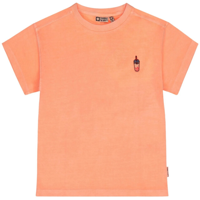 Tumble 'n Dry Zomer t-shirt meisjes koraal rouen 84-21185-13622-bright coral large