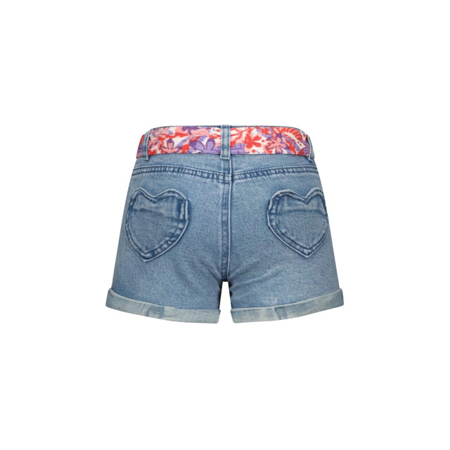 B.Nosy Zomer jeans short meisjes denim riem patty Y502-5605-187 large