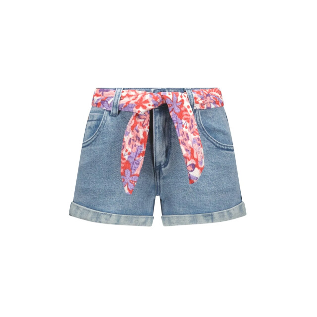 B.Nosy Zomer jeans short meisjes denim riem patty Y502-5605-187 large