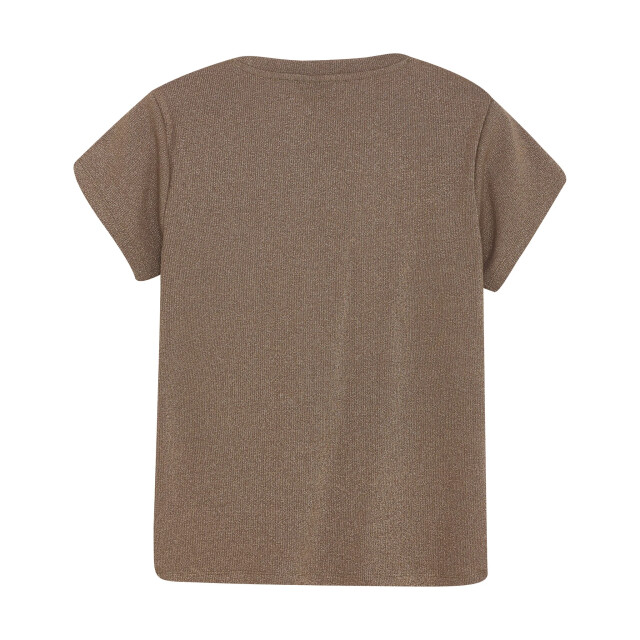 Indian Blue Zomer t-shirt s/s meisjes - glitter 970244-2222-Cocoa Brown large