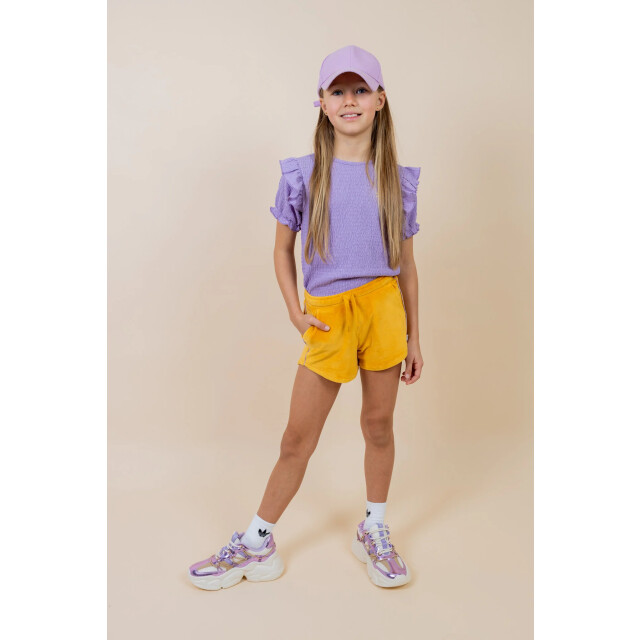 MAYCE Zomer short meisjes oker velvet MY502-5607-550 large