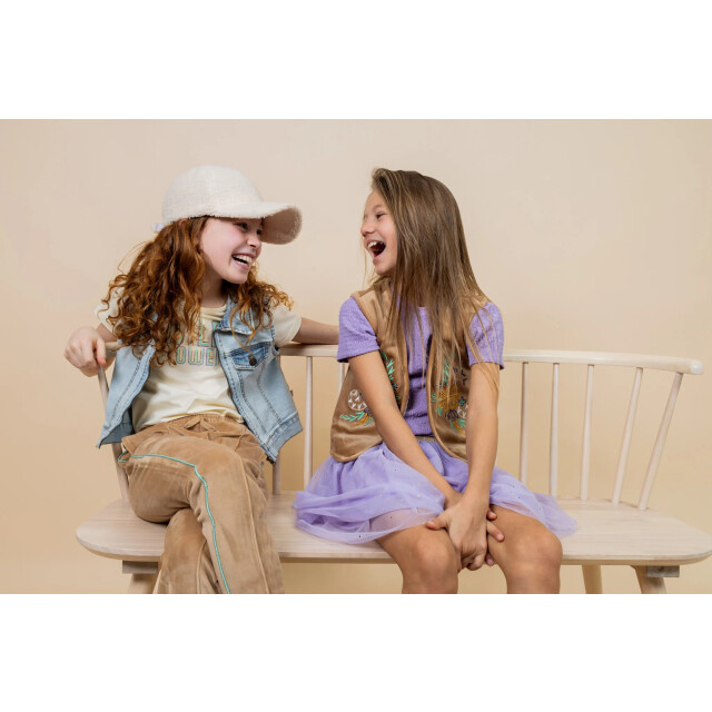 MAYCE Zomer denim gilet meisjes licht denim MY502-5143-800 large