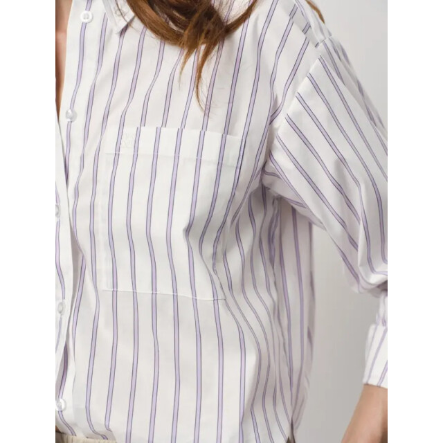 Dante 6 D6 barique cropped stripe shirt D6 Barique Cropped Stripe Shirt/Artic Lila 5190 large