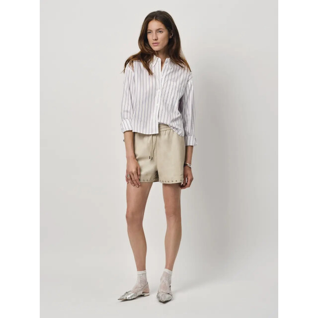 Dante 6 D6 barique cropped stripe shirt D6 Barique Cropped Stripe Shirt/Artic Lila 5190 large