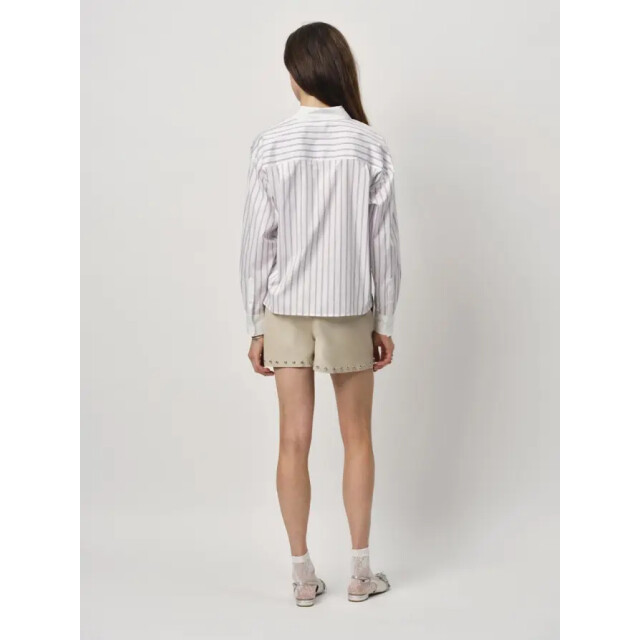 Dante 6 D6 barique cropped stripe shirt D6 Barique Cropped Stripe Shirt/Artic Lila 5190 large