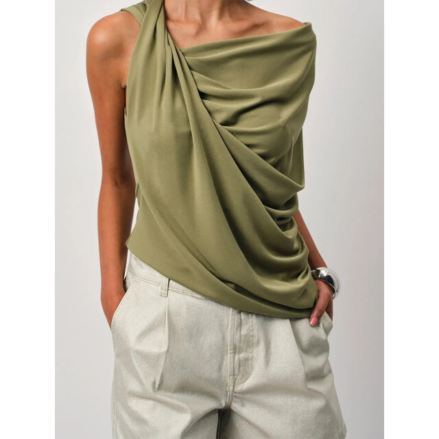 Dante 6 D6 vicente twist detail jersey top olive D6 Vicente Twist Detail Jersey Top Olive/Olive Glow large