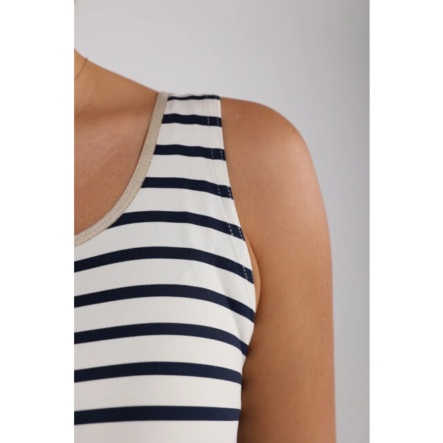 Nukus Nks06002 114 juba singlet stripe offwhite/black NKS06002 114 large