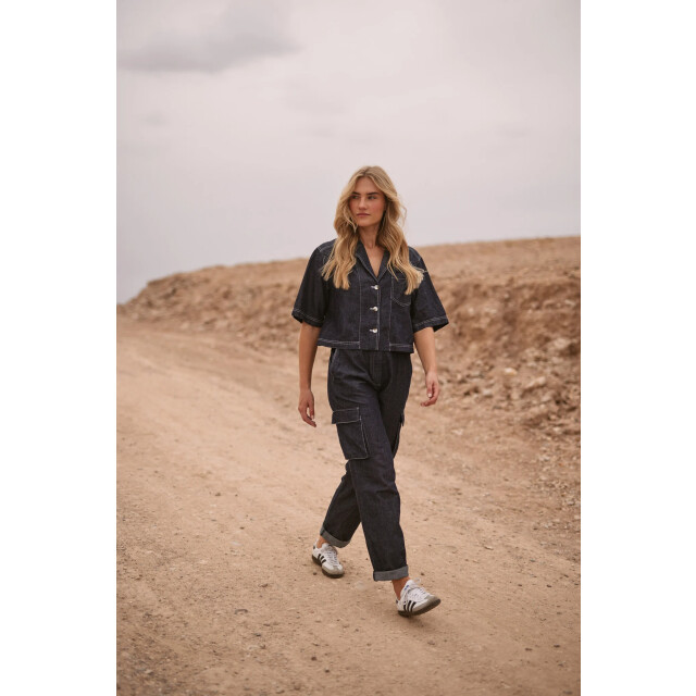 Nukus Nks02069 251 charlie blouse dark denim NKS02069 251 large