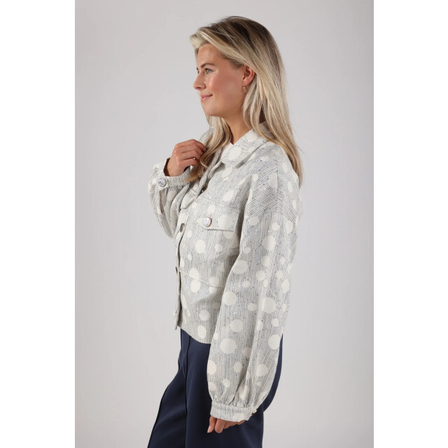 Nukus Nks11004 219 harmony jacket dott offwhite/navy NKS11004 219 large