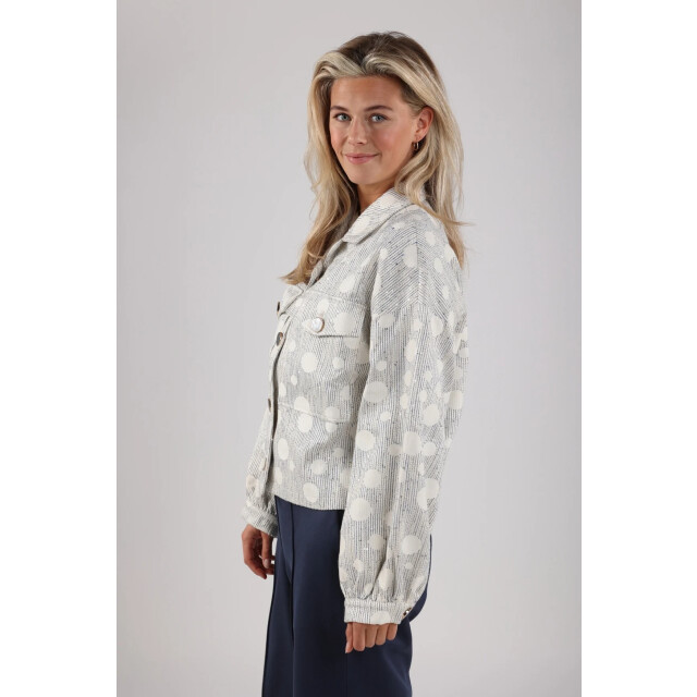 Nukus Nks11004 219 harmony jacket dott offwhite/navy NKS11004 219 large