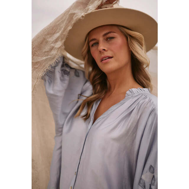 Nukus Nks02097 46 tina blouse embroidery sky NKS02097 46 large