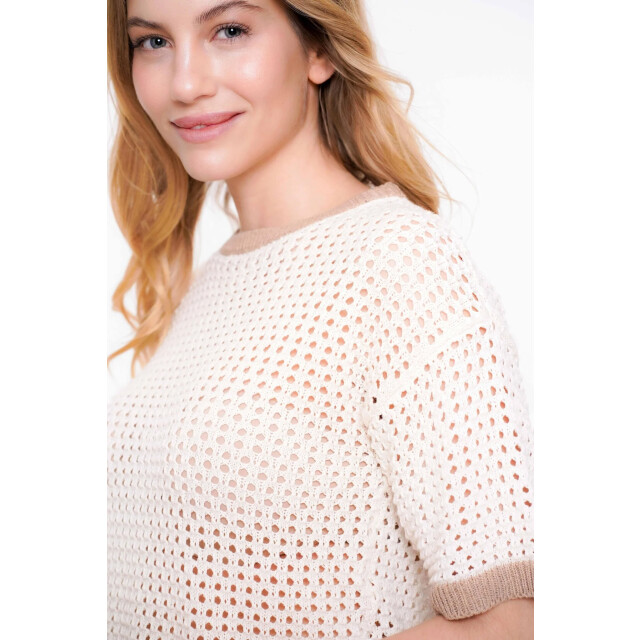Geisha 54054-70 010 pullover crochet 2 colors off-white/beige 54054-70 010 large