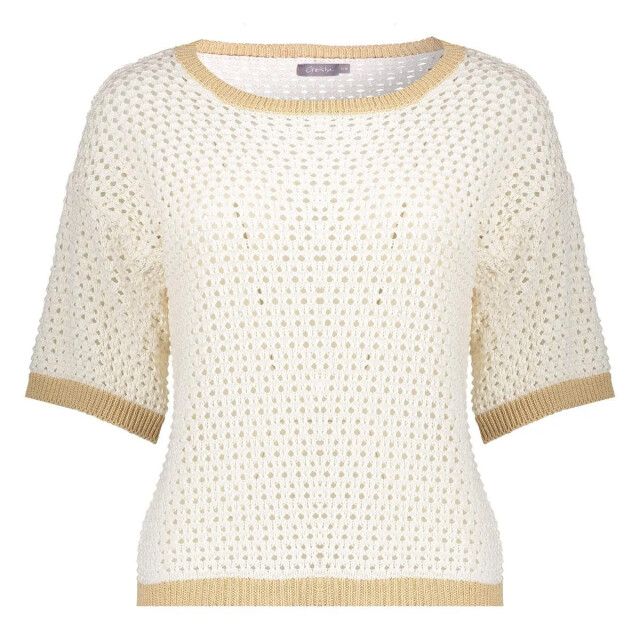 Geisha 54054-70 010 pullover crochet 2 colors off-white/beige 54054-70 010 large