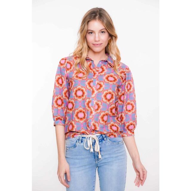 Geisha 53209-20 625 blouse blue/pink 53209-20 625 large