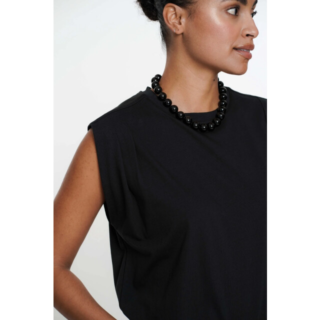 Geisha 52100-47 999 t-shirt pleads at shoulder black 52100-47 999 large