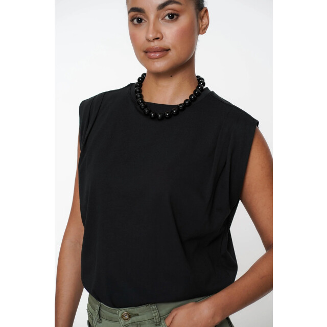 Geisha 52100-47 999 t-shirt pleads at shoulder black 52100-47 999 large