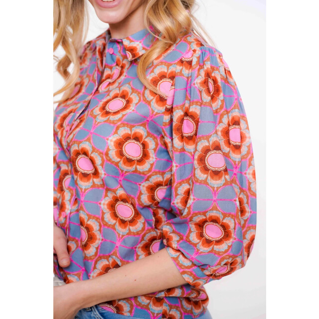 Geisha 53209-20 625 blouse blue/pink 53209-20 625 large