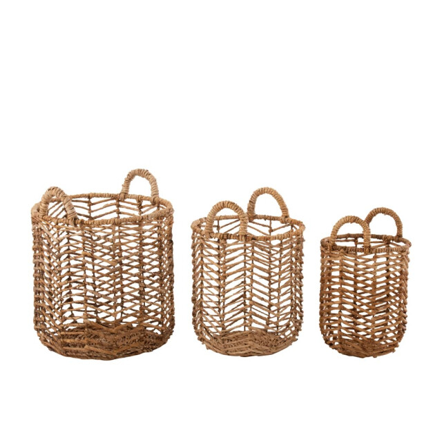 J-Line Manden bananen bladeren naturel (3-delig) 11346 large