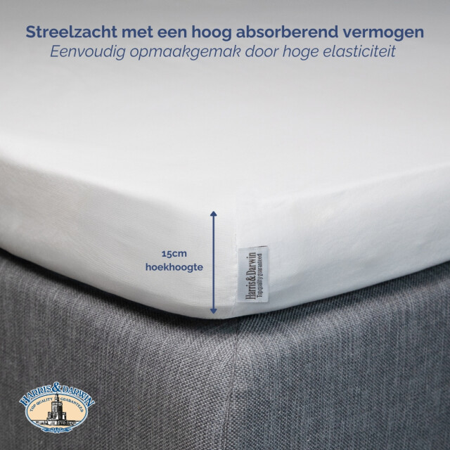 Harris & Darwin H&d topper hoeslaken 100% jersey katoen 200x200 cm tot 15cm matrasdikte - 3060029 large