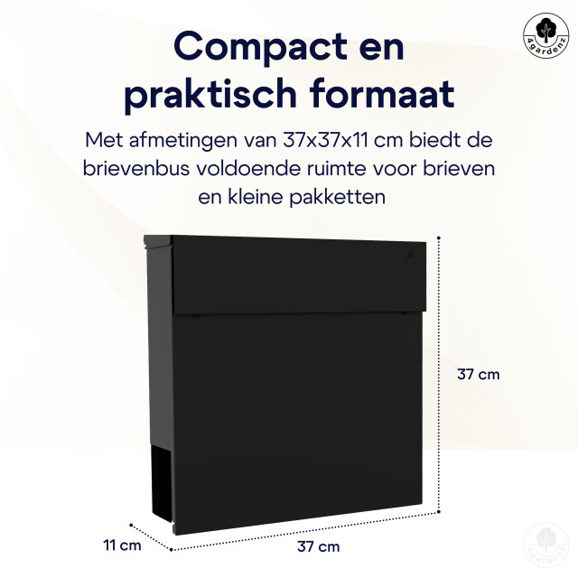 4gardenz ® brievenbus hangend brievenbus staal veilig slot - 3082320 large