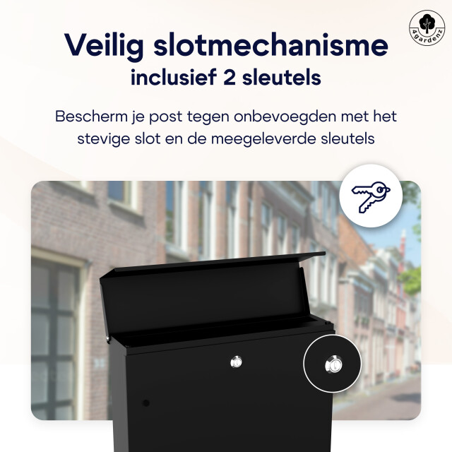 4gardenz ® brievenbus hangend brievenbus staal veilig slot - 3082320 large