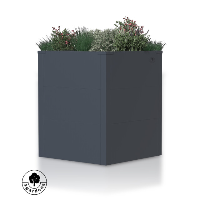 4gardenz ® plantenbak verhoogde bodem bloembak 50x50x60 cm antraciet 3078870 large