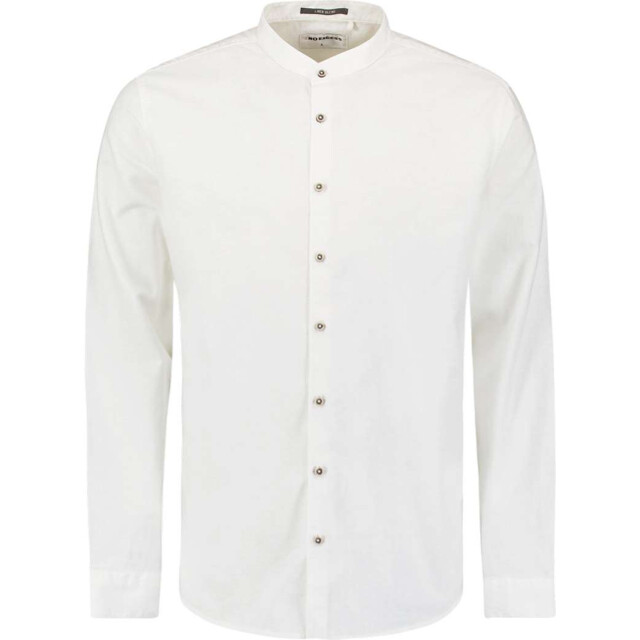 No Excess Shirt granddad solid h linen white 27470218SN-010 large
