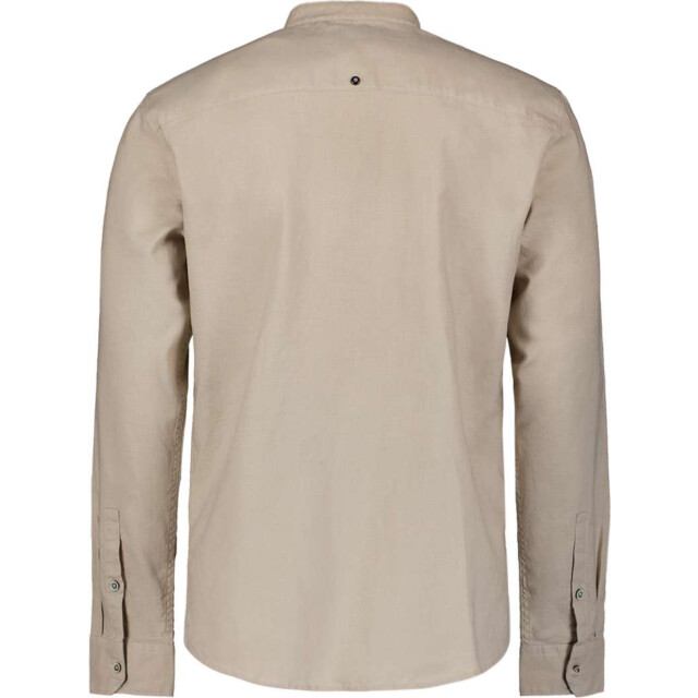 No Excess Shirt granddad solid with linen light desert 27470218SN-310 large